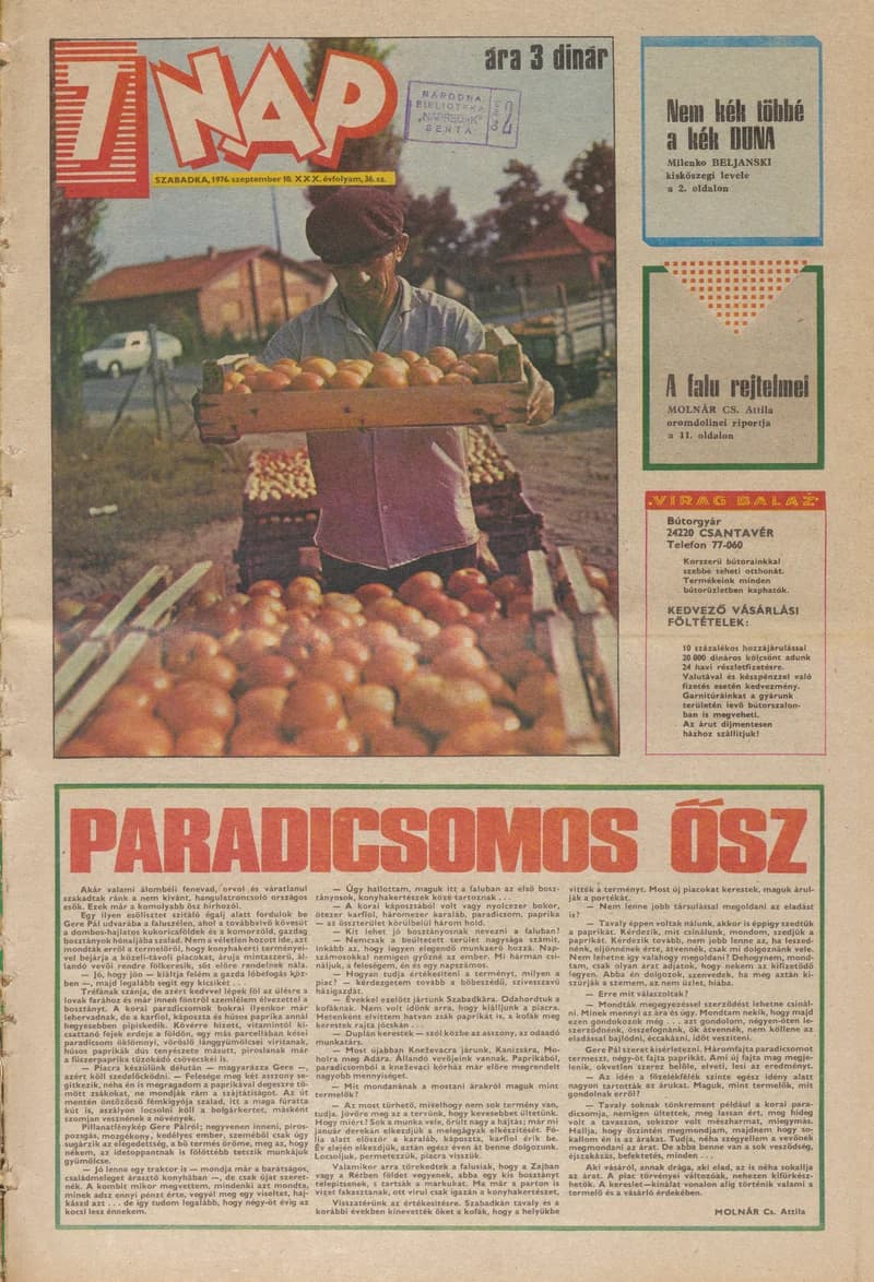 7 Nap, 31. évf. 1976. szeptember 10. 36. sz. 1–20. oldal