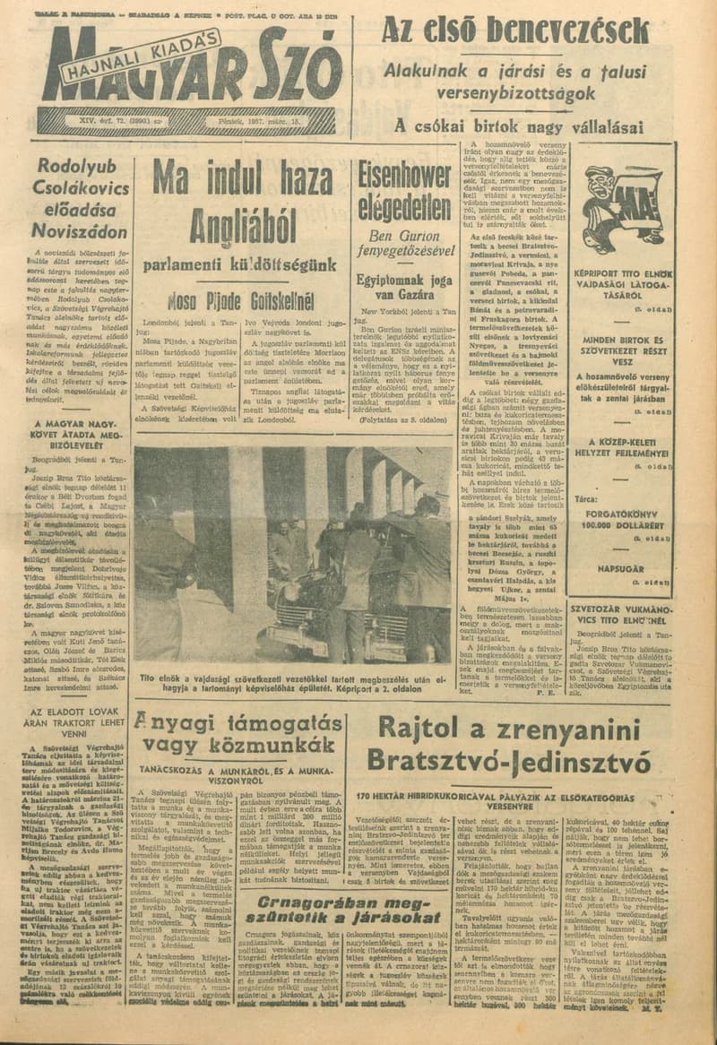 Magyar Szó, 14. évf. 1957. március 15. 72. sz. 1–14. oldal