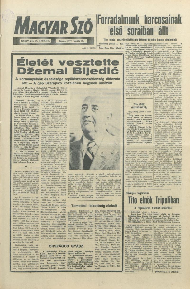 Magyar Szó, 34. évf. 1977. január 19. 17. sz.