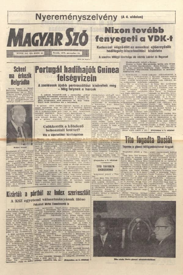Magyar Szó, 27. évf. 1970. november 25. 325. sz. 1–14. oldal