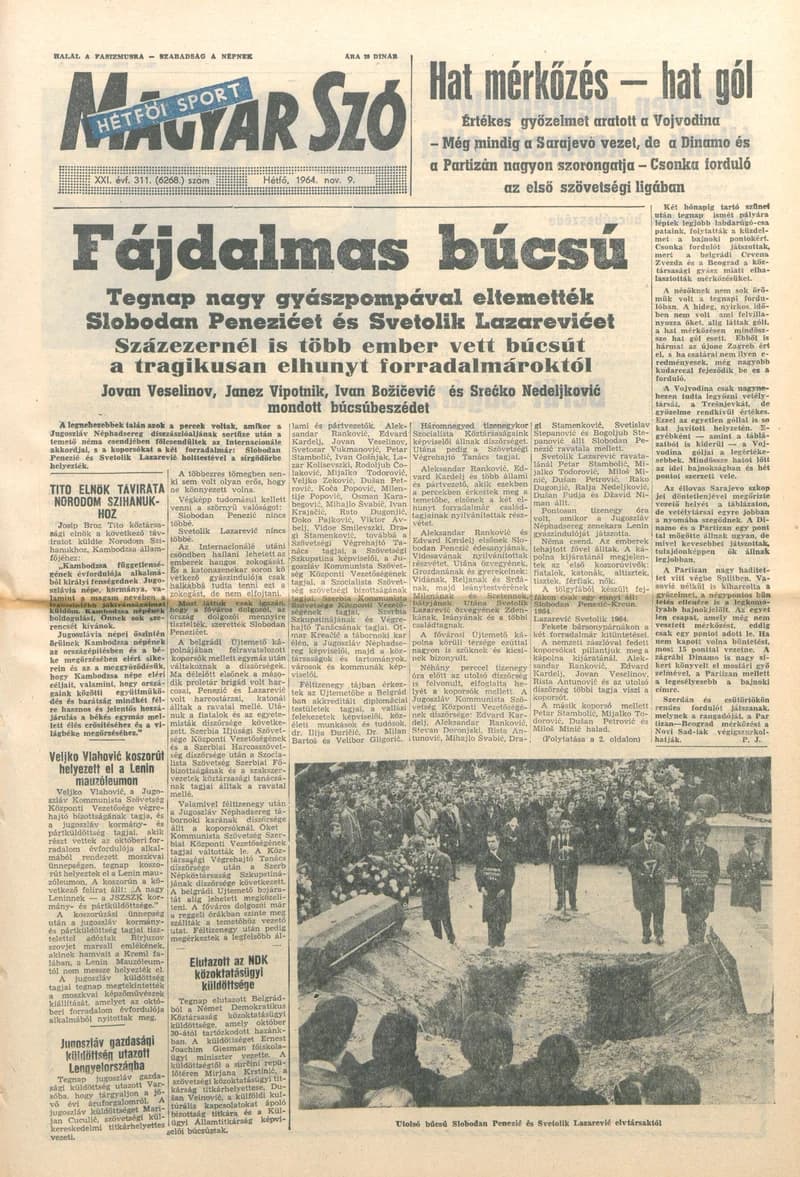 Magyar Szó, 21. évf. 1964. november 9. 311. sz. 1–16. oldal