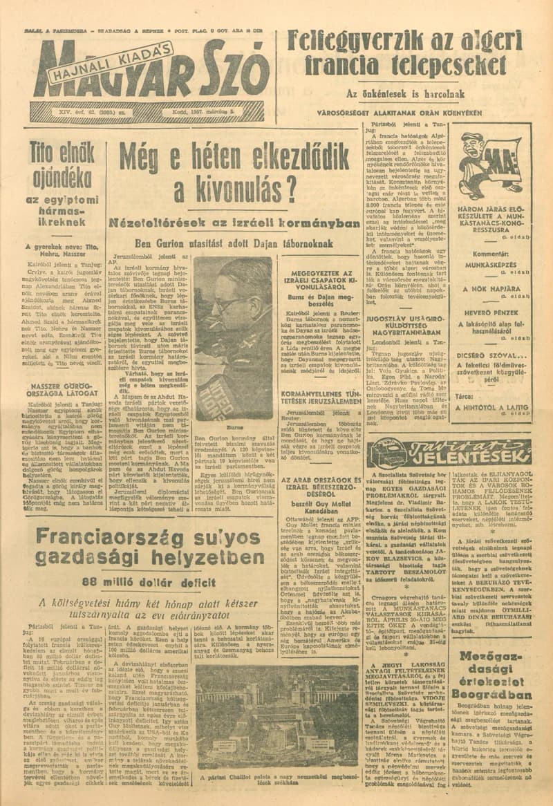 Magyar Szó, 14. évf. 1957. március 5. 62. sz. 1–12. oldal