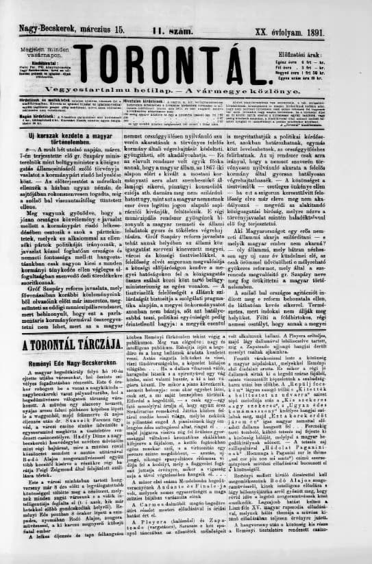 Torontál, 20. évf. 1891. március 15. 11. sz.