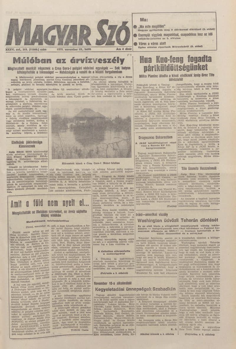 Magyar Szó, 36. évf. 1979. november 19. 319. sz. 9–16. oldal