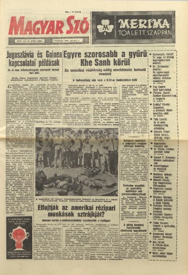 Magyar Szó, 25. évf. 1968. március 3. 61. sz. 1–32. oldal