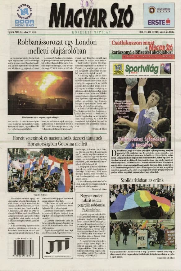 Magyar Szó, 62. évf. 2005. december 12. 292. sz. 1–12. oldal