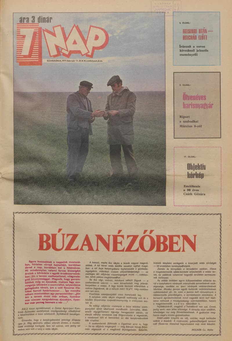 7 Nap, 32. évf. 1977. február 11. 6. sz. 1–24. oldal
