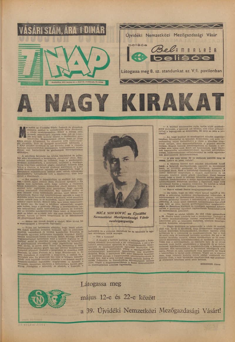 7 Nap, 27. évf. 1972. május 12. 19. sz. 1–32. oldal