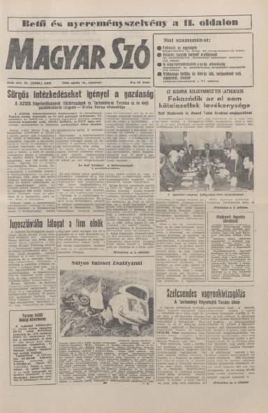 Magyar Szó, 43. évf. 1986. április 10. 98. sz. 1–20. oldal