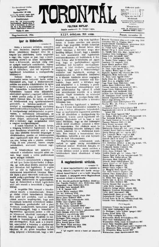Torontál, 35. évf. 1906. november 23. 268. sz.