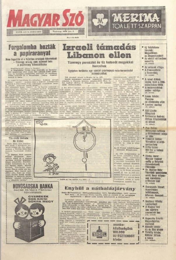 Magyar Szó, 27. évf. 1970. január 4. 2. sz. 1–32. oldal