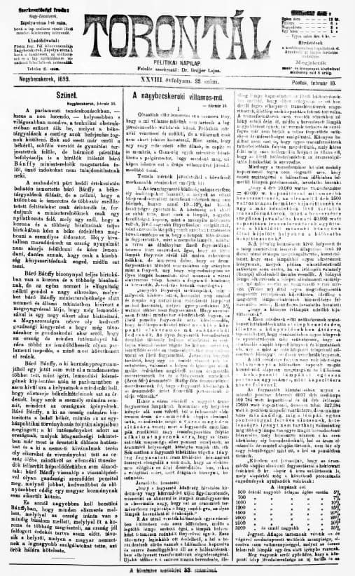 Torontál, 28. évf. 1899. február 10. 33. sz.