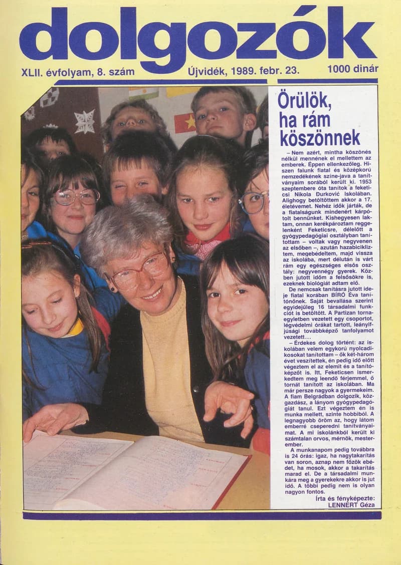 Dolgozók, 43. évf. 1989. február 23. 8. sz.