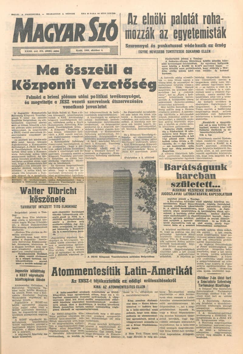 Magyar Szó, 23. évf. 1966. október 4. 272. sz.