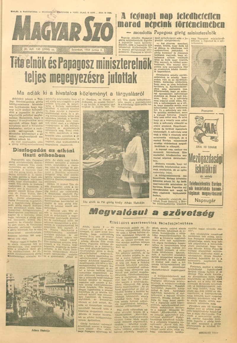 Magyar Szó, 11. évf. 1954. június 5. 150. sz. 1–8. oldal
