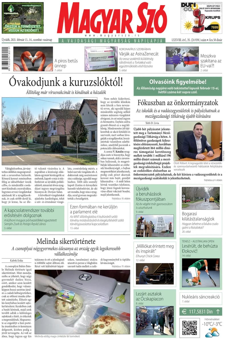 Magyar Szó, 78. évf. 2021. február 13. – 14. 35. sz. 1–32. oldal