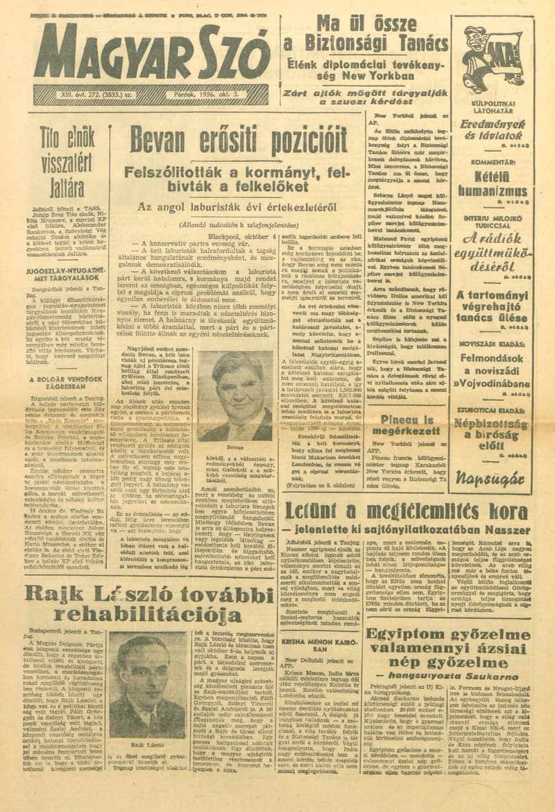 Magyar Szó, 13. évf. 1956. október 5. 272. sz. 1–8. oldal
