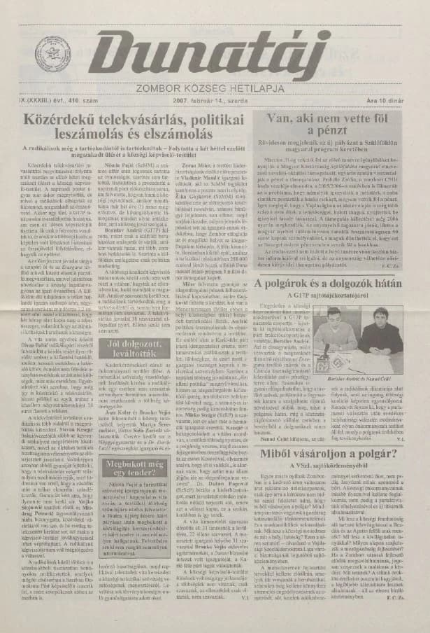 Dunatáj, 9. évf. 2007. február 14. 410. sz.