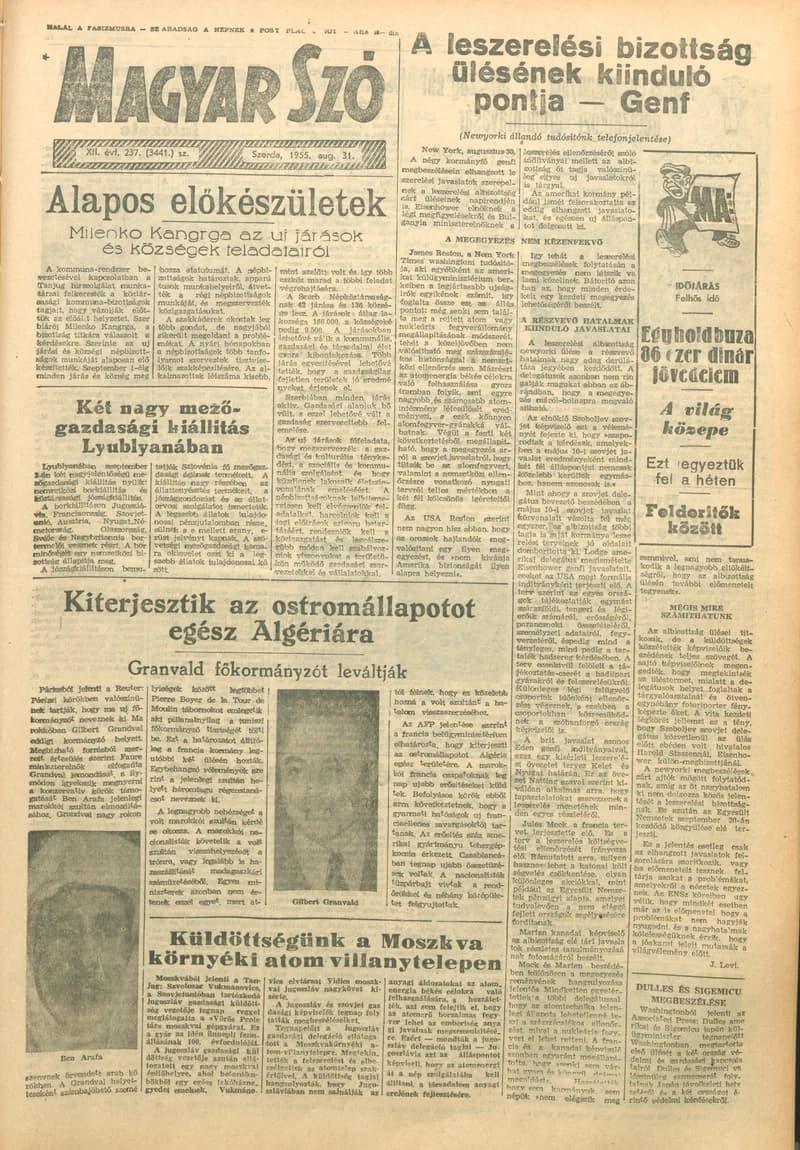 Magyar Szó, 12. évf. 1955. augusztus 31. 237. sz. 1–10. oldal