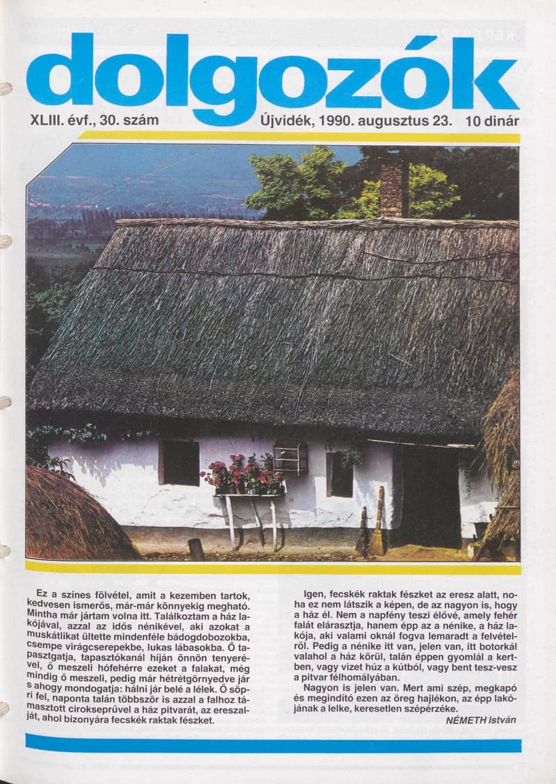 Dolgozók, 44. évf. 1990. augusztus 23. 30. sz.