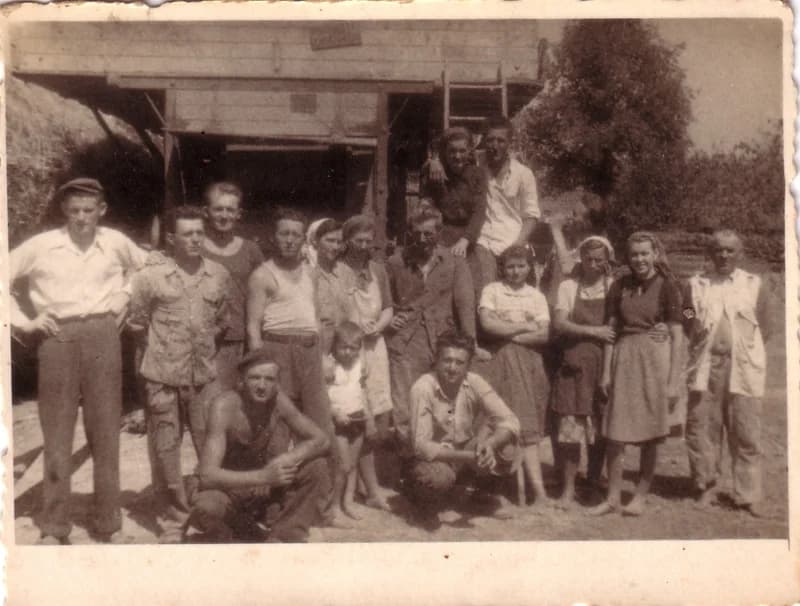 A cséplőgép előtt