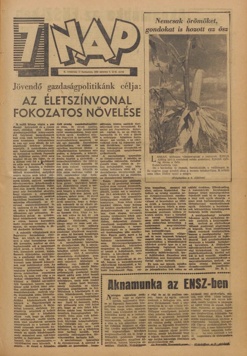 7 Nap, 10. évf. 1955. október 9. 41. sz. 1–16. oldal