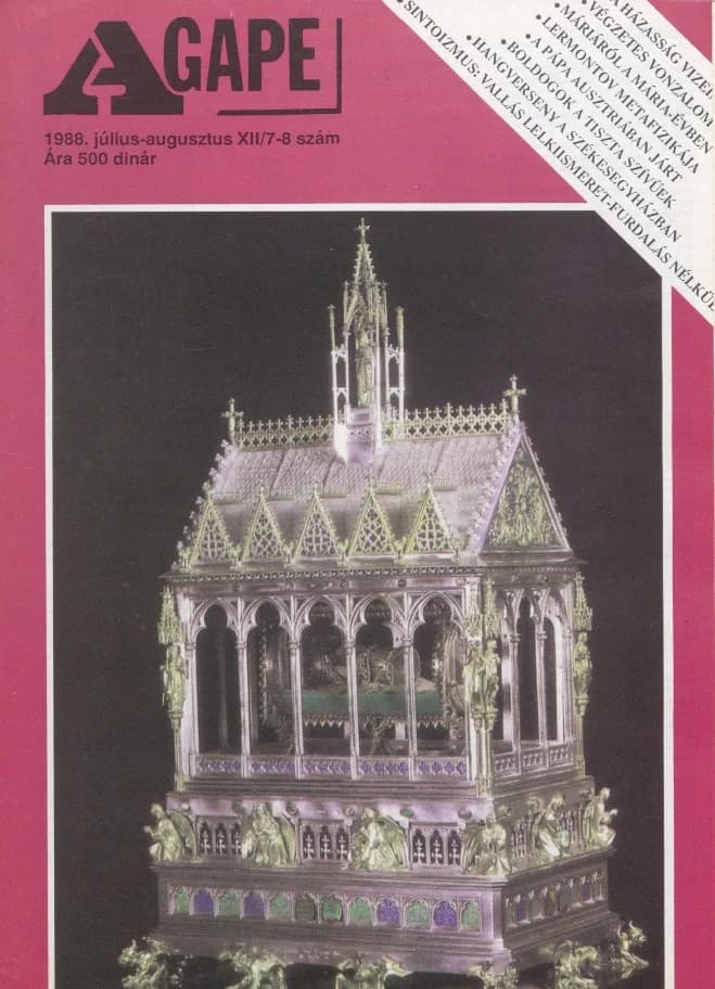 Agape, 12. évf. 1988. július 30. – augusztus 30. 7–8. sz.