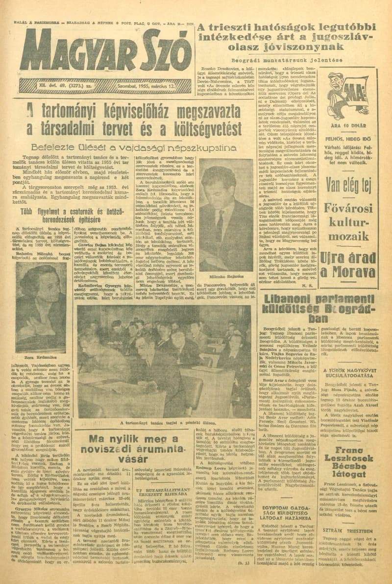 Magyar Szó, 12. évf. 1955. március 12. 69. sz. 1–8. oldal