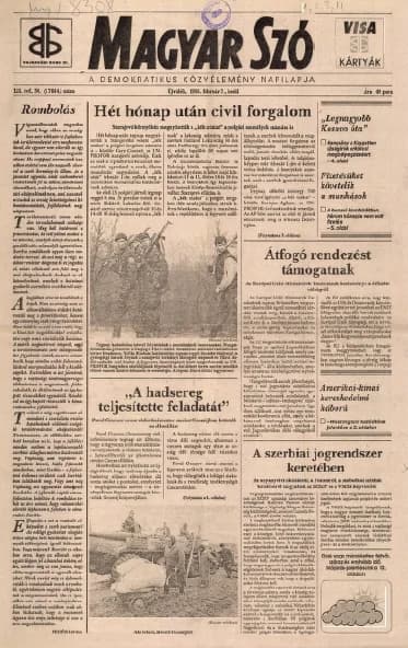 Magyar Szó, 52. évf. 1995. február 7. 30. sz. 1–16. oldal