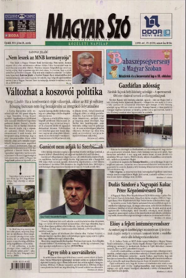 Magyar Szó, 67. évf. 2010. július 28. 173. sz. 1–20. oldal
