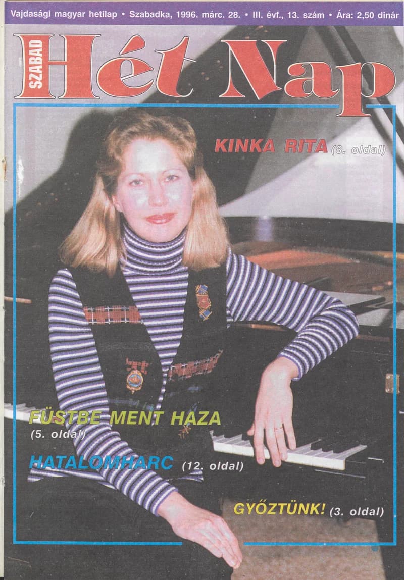 Szabad Hét Nap, 3. évf. 1996. március 28. 13. sz.