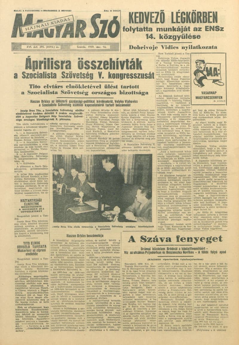 Magyar Szó, 16. évf. 1959. december 16. 295. sz. 1–20. oldal