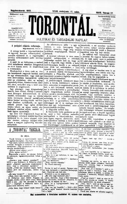 Torontál, 22. évf. 1893. február 27. 47. sz.