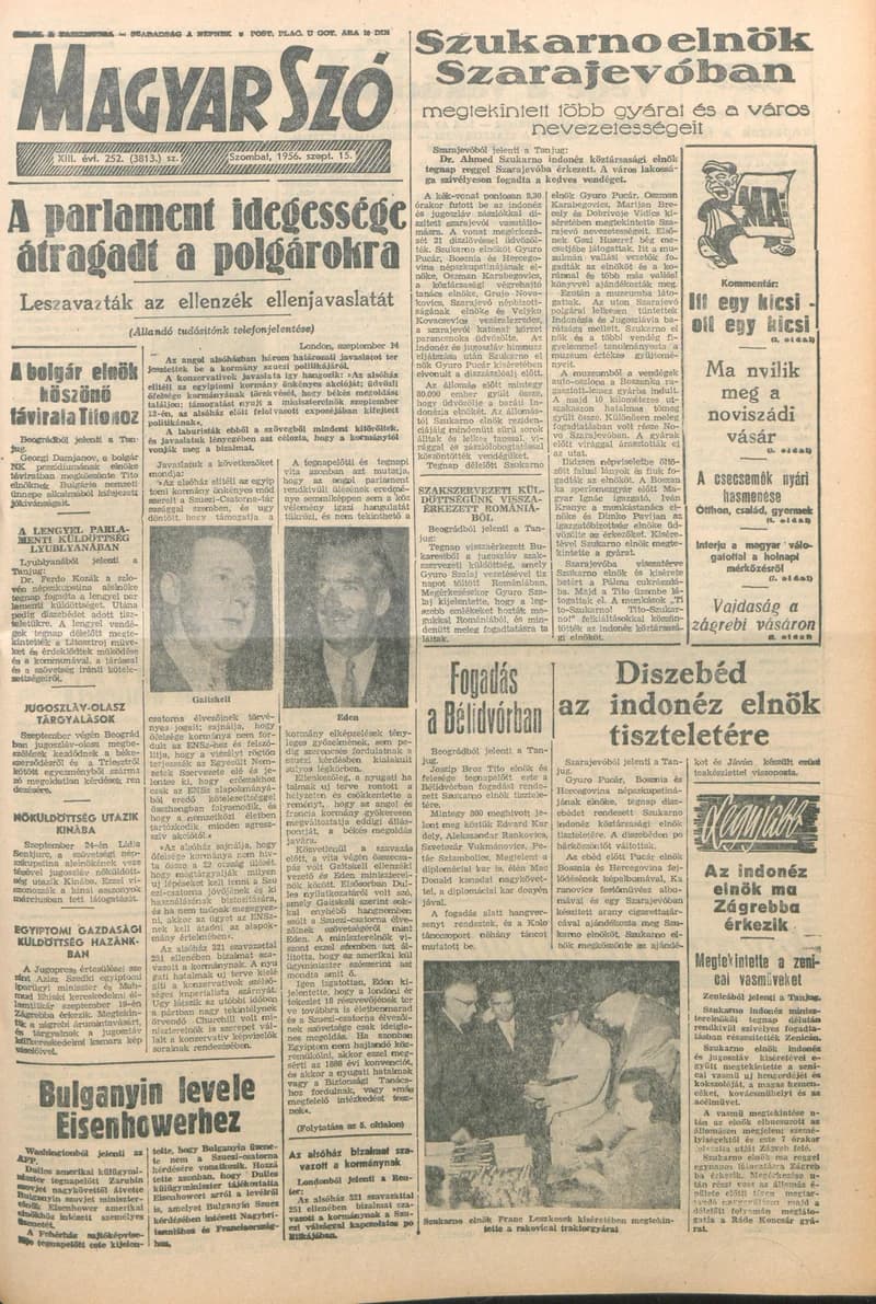 Magyar Szó, 13. évf. 1956. szeptember 15. 252. sz. 1–12. oldal