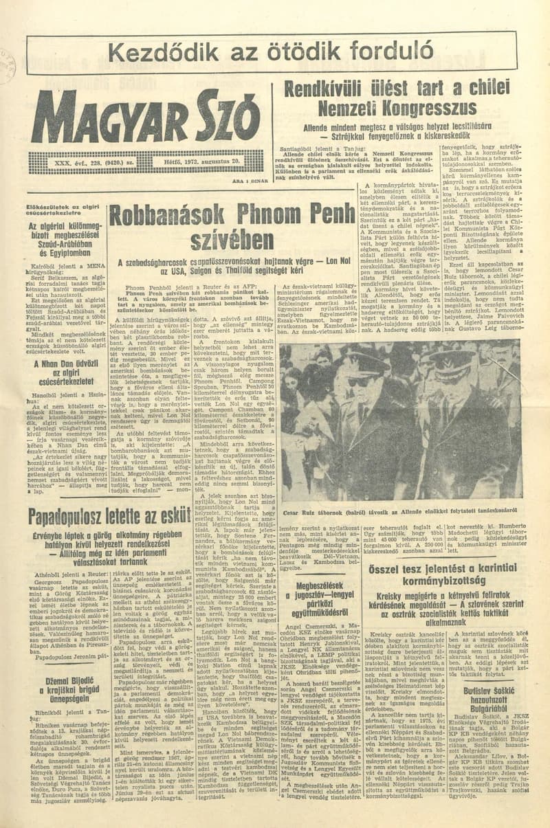 Magyar Szó, 30. évf. 1973. augusztus 20. 228. sz. 1–4. oldal