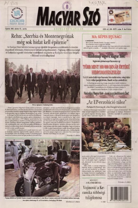 Magyar Szó, 62. évf. 2005. október 12. 240. sz. 1–20. oldal