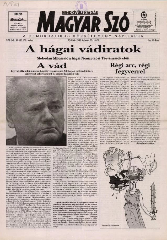Magyar Szó, 59. évf. 2002. február 25. 46. sz. 1–24. oldal