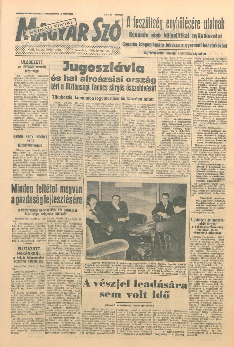 Magyar Szó, 18. évf. 1961. január 28. 22. sz. 1–12. oldal