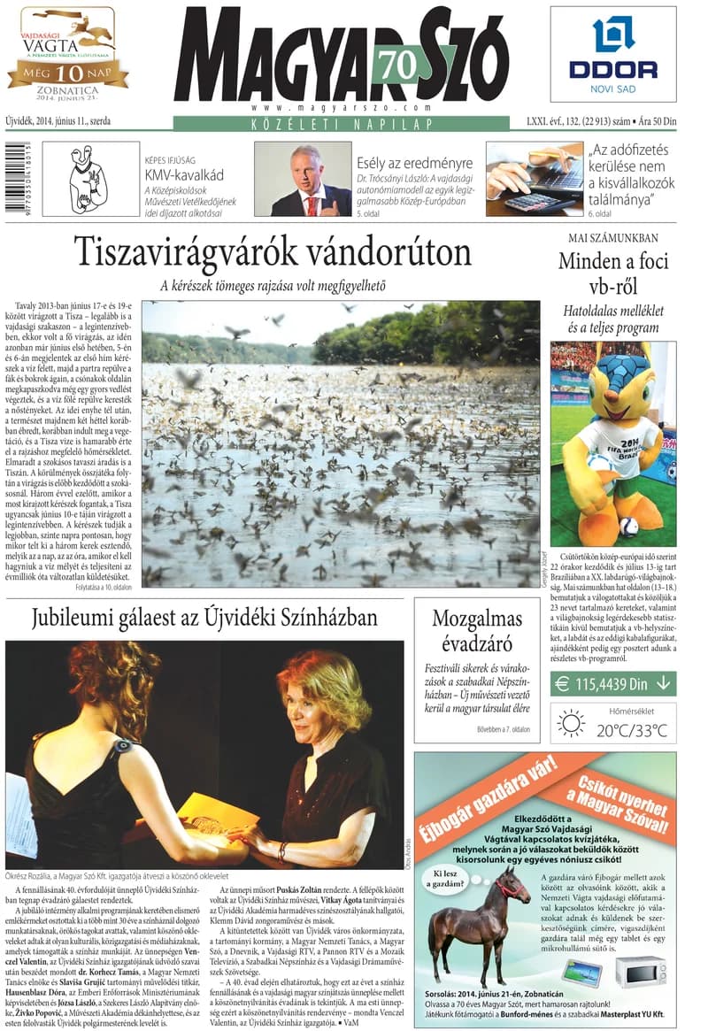 Magyar Szó, 71. évf. 2014. június 11. 132. sz. 1–20. oldal