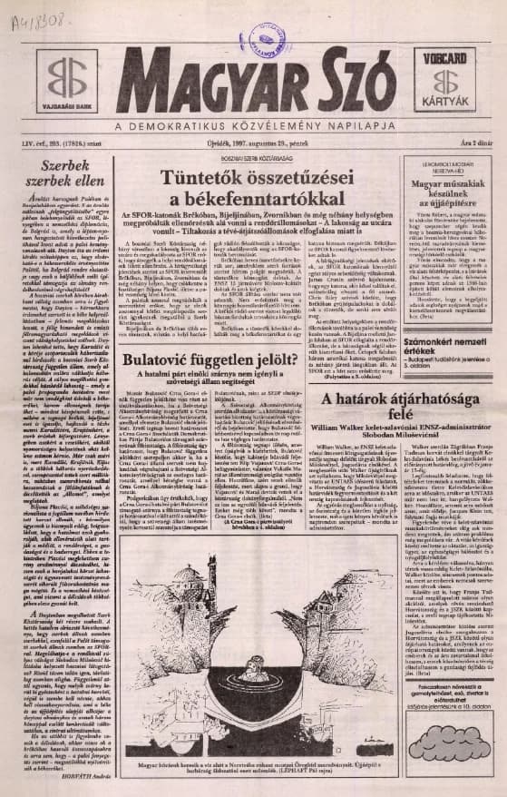 Magyar Szó, 54. évf. 1997. augusztus 29. 203. sz. 1–16. oldal