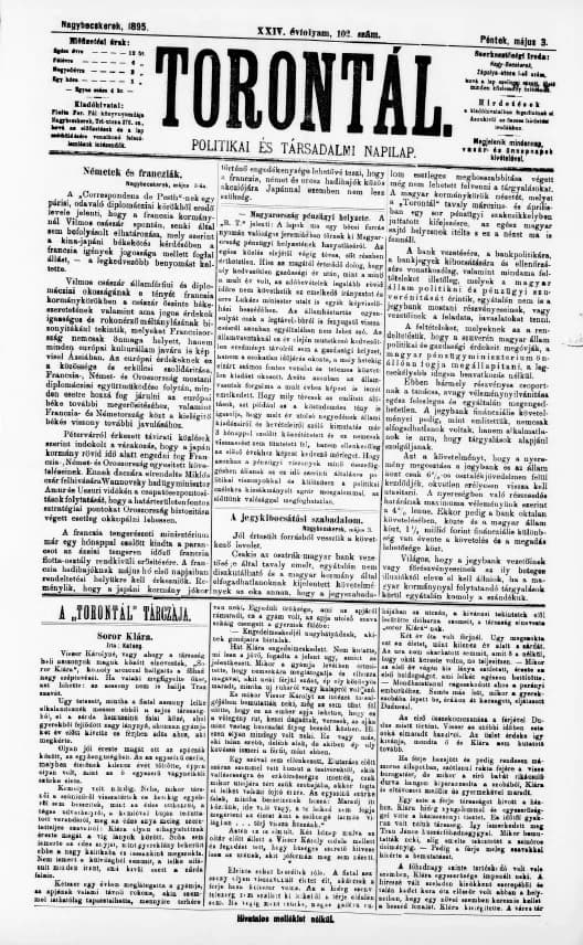Torontál, 24. évf. 1895. május 3. 102. sz.
