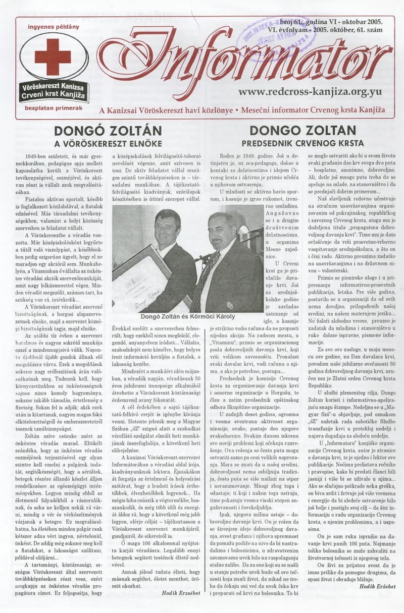 Informator, 6. évf. 2005. október 2. 61. sz.