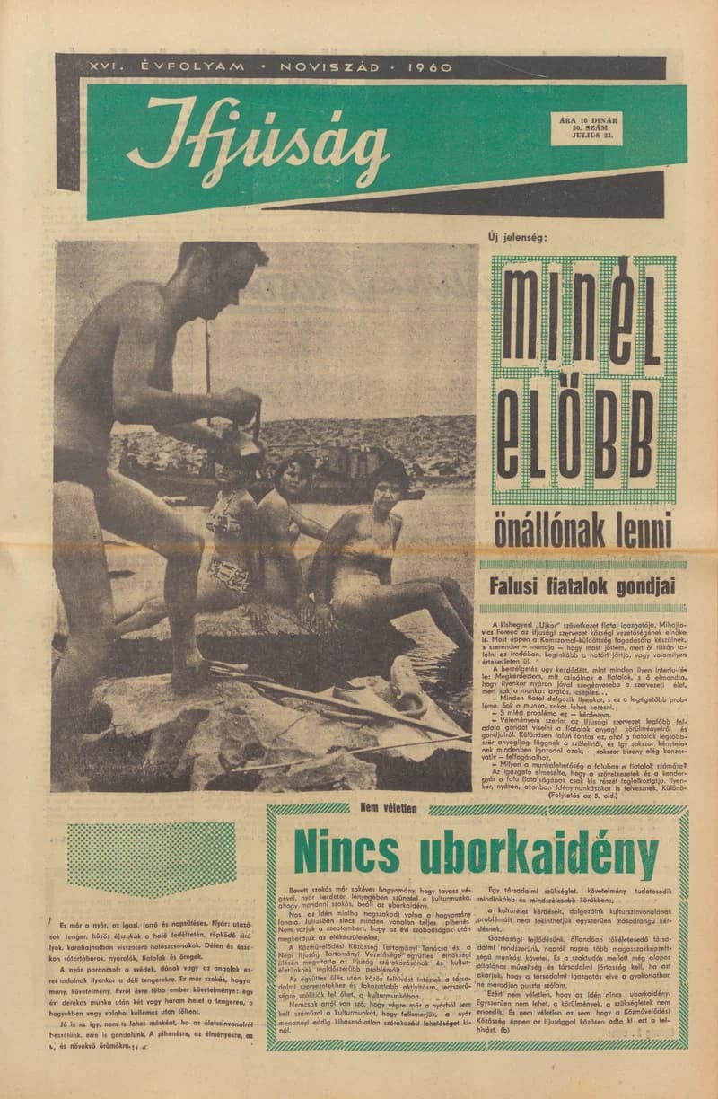 Ifjúság, 16. évf. 1960. július 21. 30. sz.