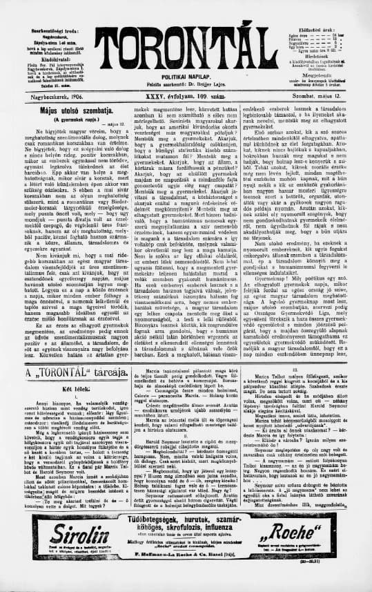 Torontál, 35. évf. 1906. május 12. 109. sz.