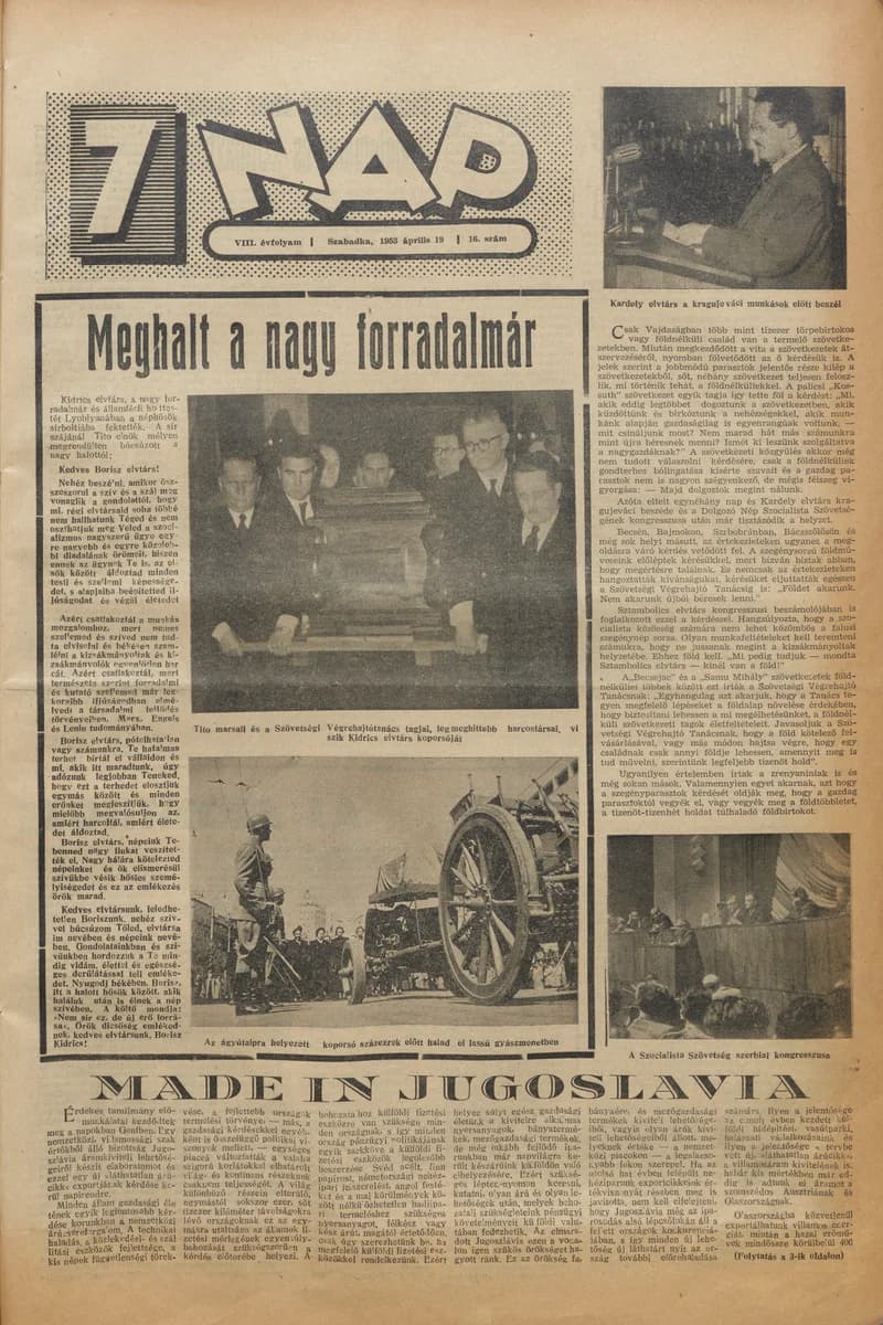 7 Nap, 8. évf. 1953. április 19. 16. sz. 1–12. oldal