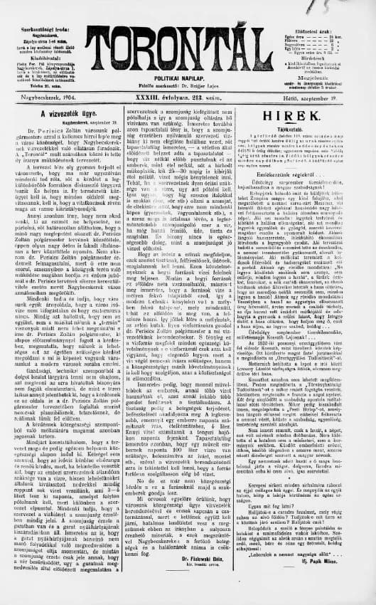 Torontál, 33. évf. 1904. szeptember 19. 213. sz.