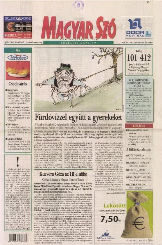 Magyar Szó, 66. évf. 2009. december 12. – 13. 291. sz. 1–52. oldal