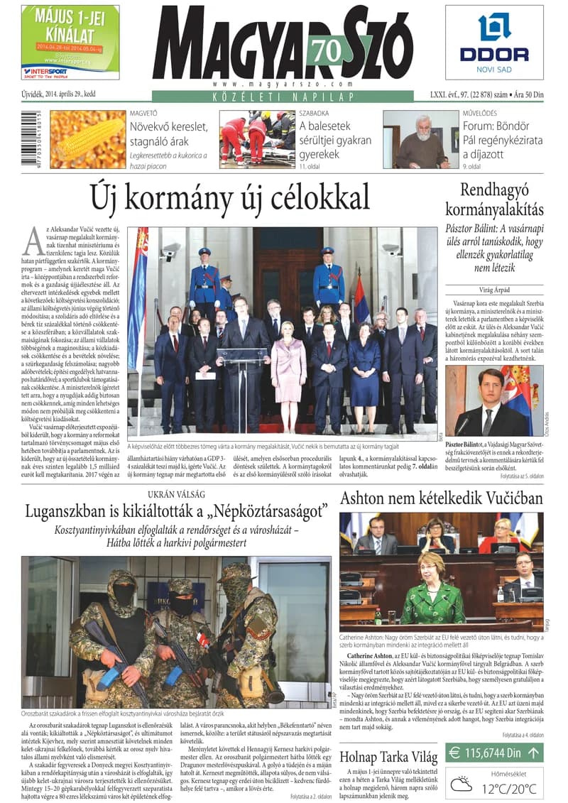 Magyar Szó, 71. évf. 2014. április 29. 97. sz. 1–20. oldal