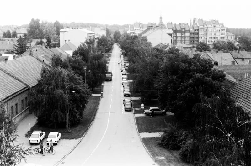 Magyarkanizsa: áruház, főutca, városháza