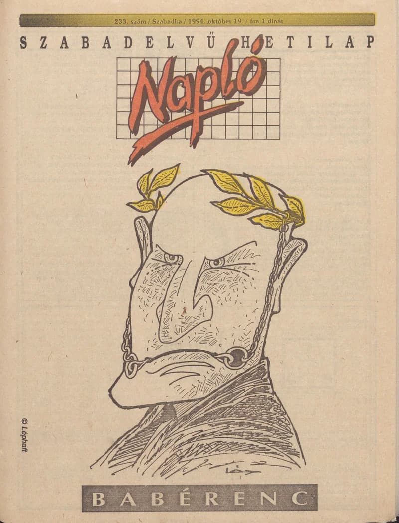 Napló - Szabadelvű hetilap, 5. évf. 1994. október 19. 233. sz.